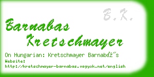 barnabas kretschmayer business card